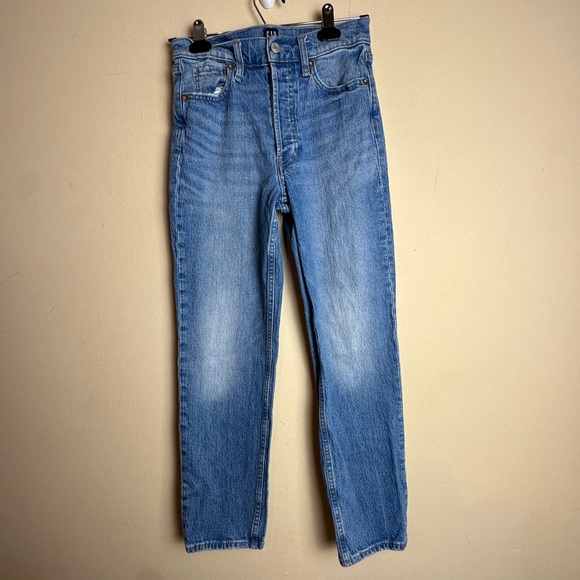 Gap | The Cheeky Straight Leg Jean in Light Vintage Wash Women’s Size 0 / 25 - Picture 2 of 15